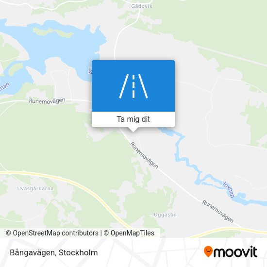 Bångavägen karta