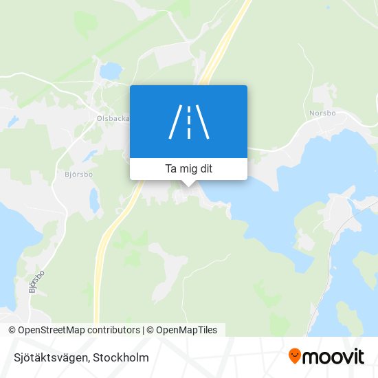 Sjötäktsvägen karta