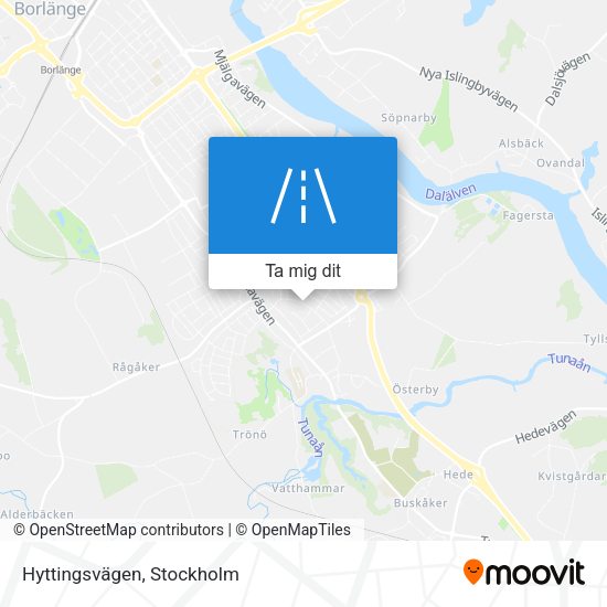 Hyttingsvägen karta