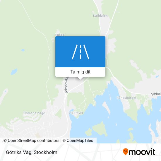 Götriks Väg karta