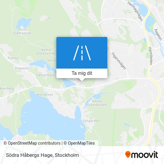 Södra Håbergs Hage karta