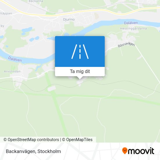 Backanvägen karta