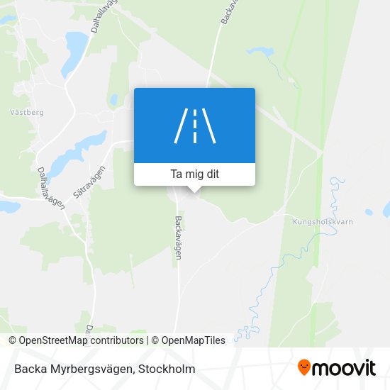 Backa Myrbergsvägen karta