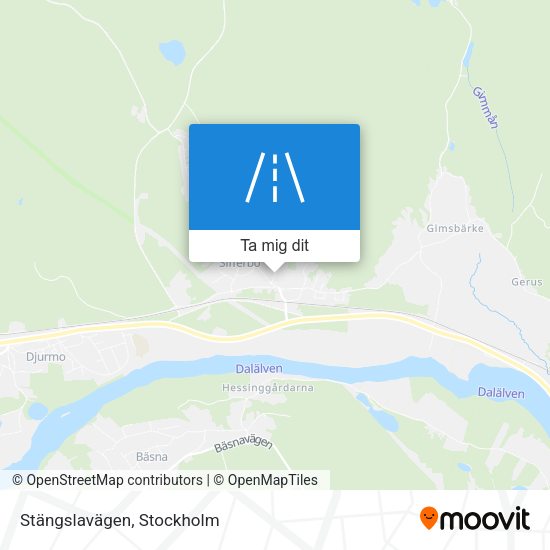 Stängslavägen karta