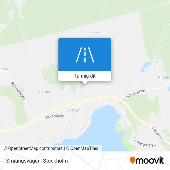 Smiängsvägen karta