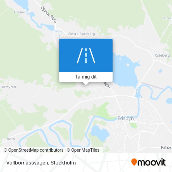 Vallbomässvägen karta