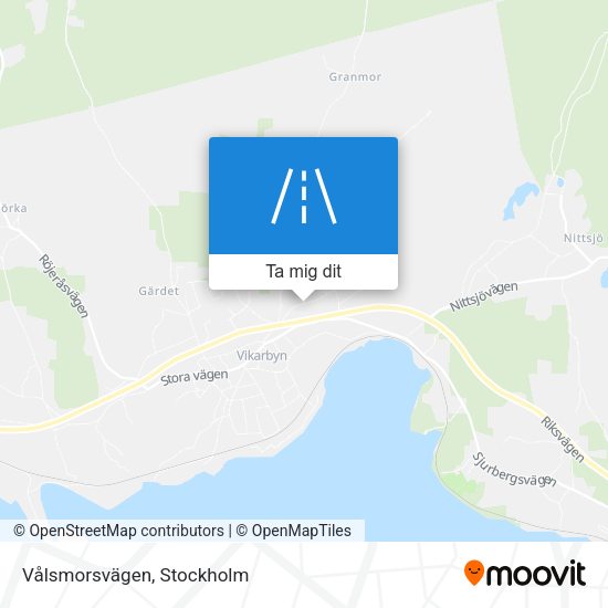 Vålsmorsvägen karta