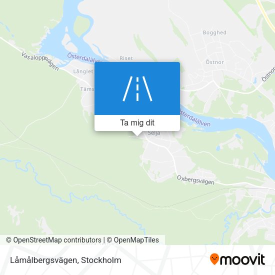 Låmålbergsvägen karta