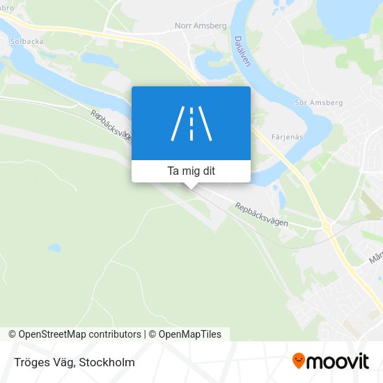 Tröges Väg karta