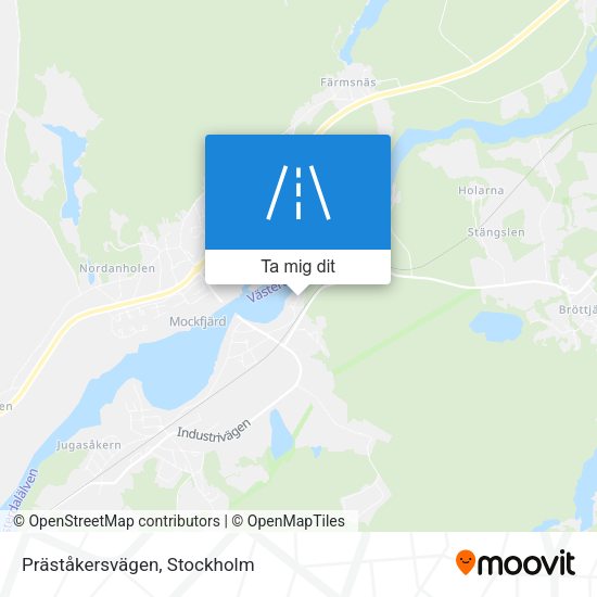 Präståkersvägen karta