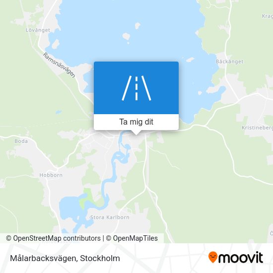Målarbacksvägen karta