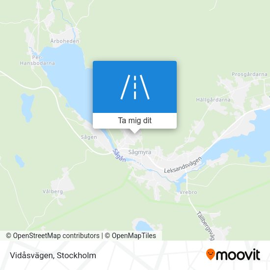 Vidåsvägen karta