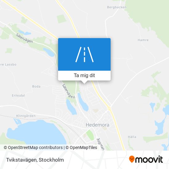 Tvikstavägen karta