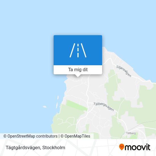 Tägtgårdsvägen karta