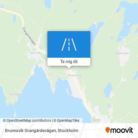 Brunnsvik Grangärdevägen karta