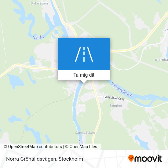 Norra Grönalidsvägen karta