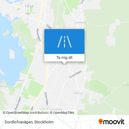 Dordlofvavägen karta