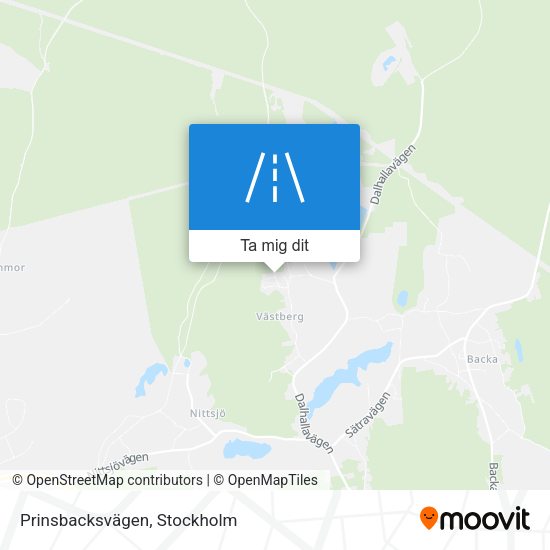 Prinsbacksvägen karta