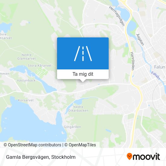 Gamla Bergsvägen karta