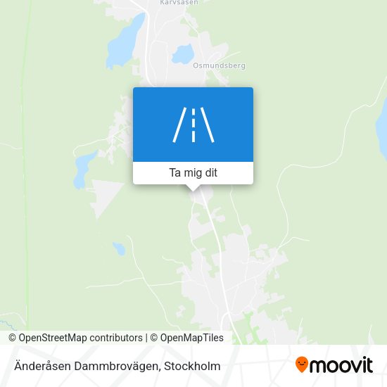 Änderåsen Dammbrovägen karta
