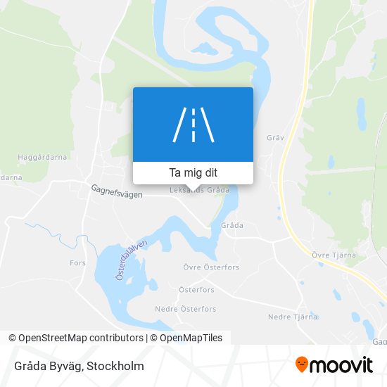 Gråda Byväg karta