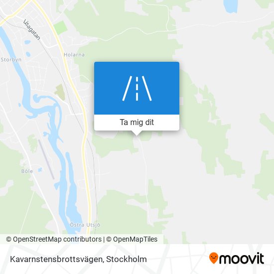 Kavarnstensbrottsvägen karta