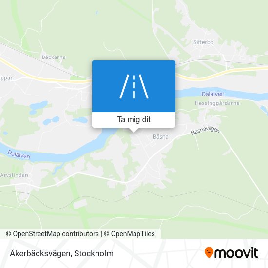Åkerbäcksvägen karta