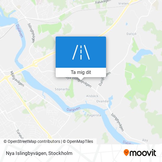 Nya Islingbyvägen karta