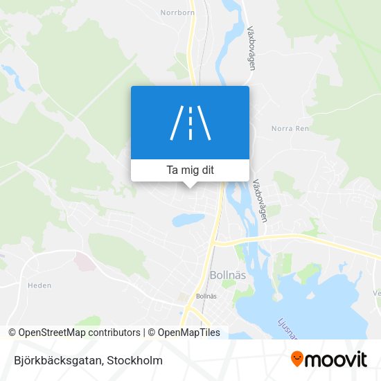 Björkbäcksgatan karta