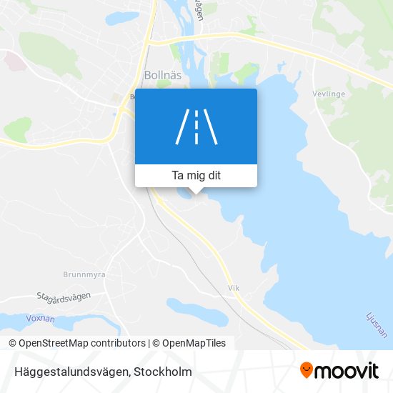 Häggestalundsvägen karta