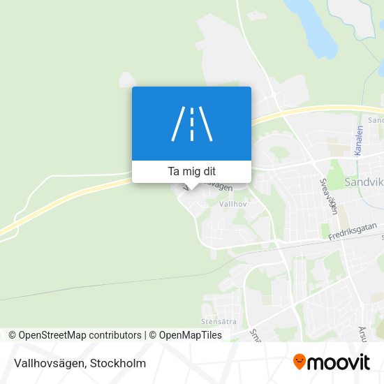 Vallhovsägen karta