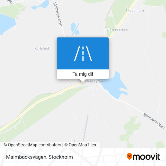 Malmbacksvägen karta