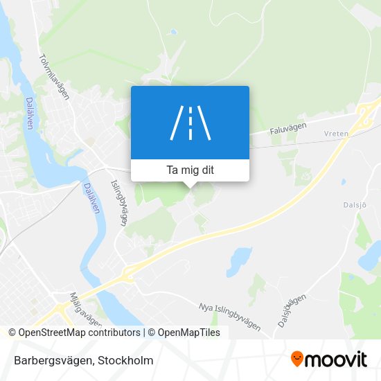 Barbergsvägen karta