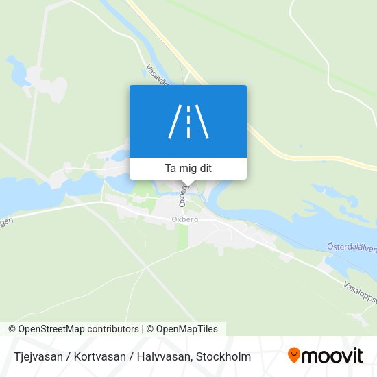 Tjejvasan / Kortvasan / Halvvasan karta