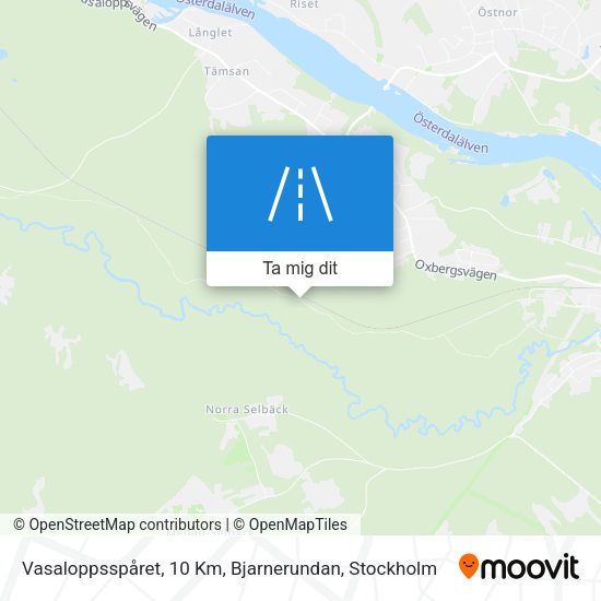 Vasaloppsspåret, 10 Km, Bjarnerundan karta