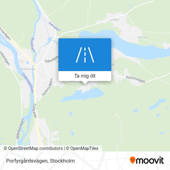 Porfyrgårdsvägen karta