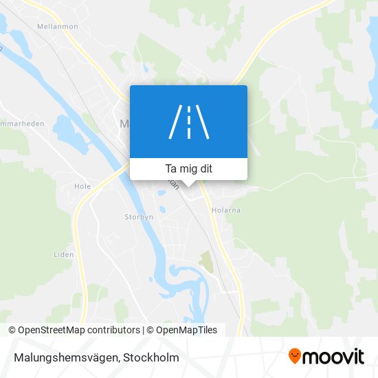 Malungshemsvägen karta