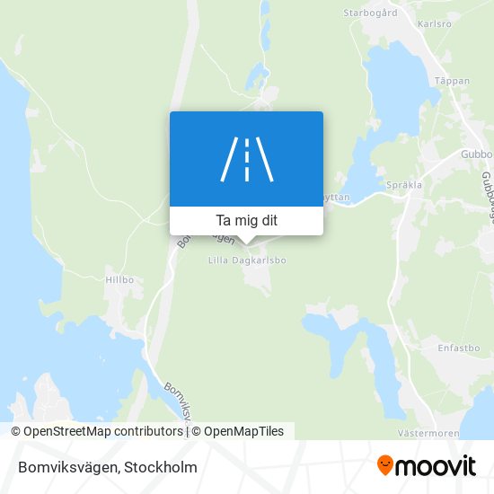 Bomviksvägen karta