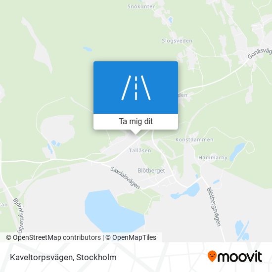 Kaveltorpsvägen karta