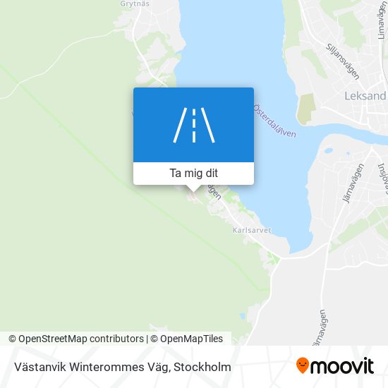 Västanvik Winterommes Väg karta
