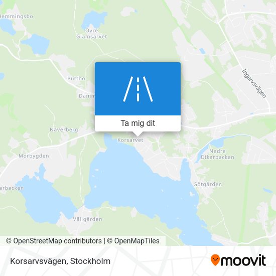 Korsarvsvägen karta