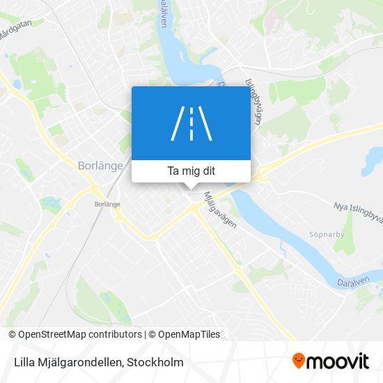 Lilla Mjälgarondellen karta