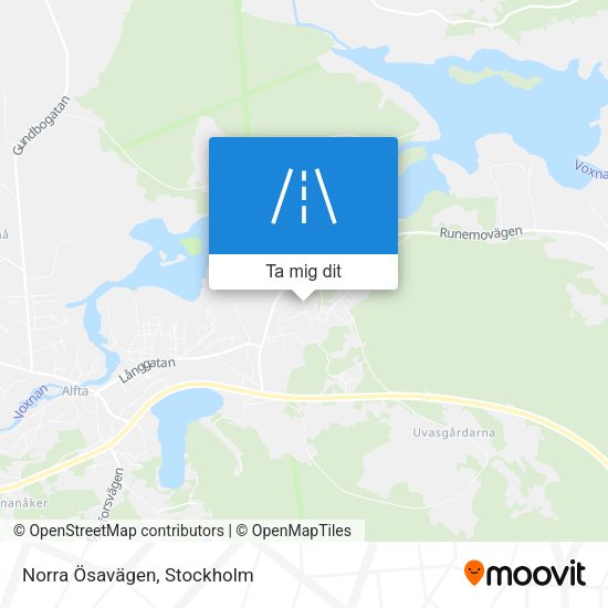 Norra Ösavägen karta