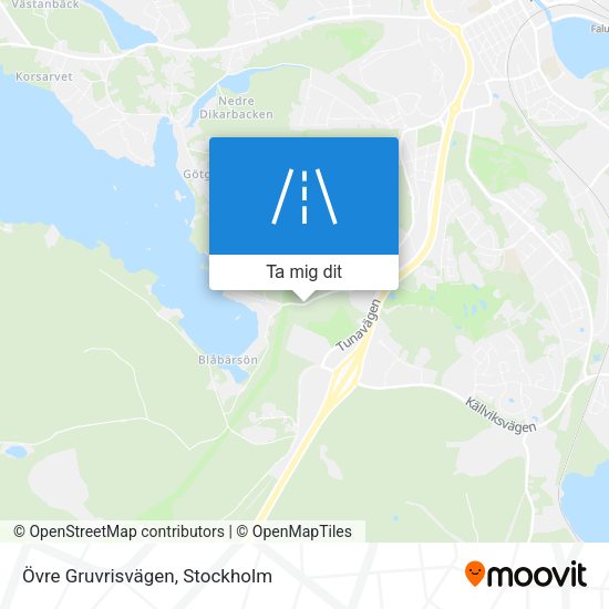 Övre Gruvrisvägen karta