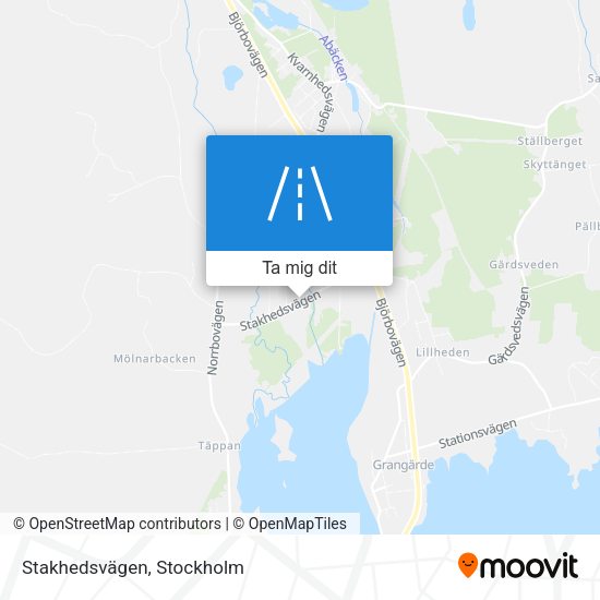 Stakhedsvägen karta