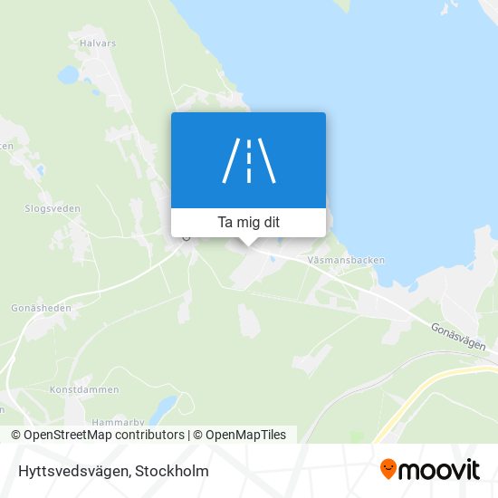 Hyttsvedsvägen karta