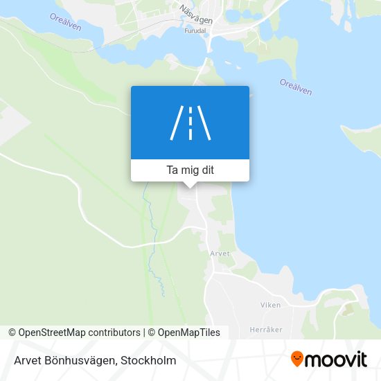Arvet Bönhusvägen karta