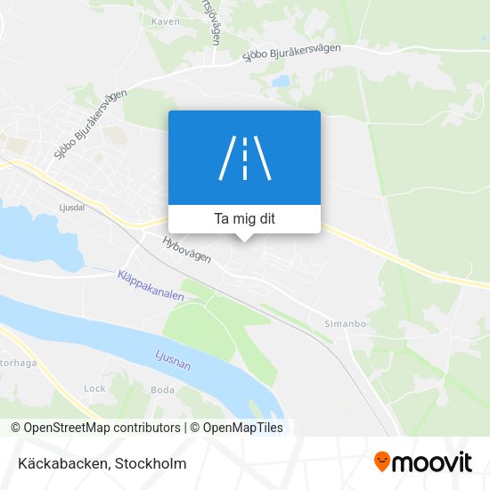 Käckabacken karta