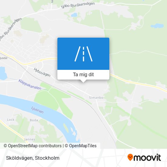 Sköldvägen karta