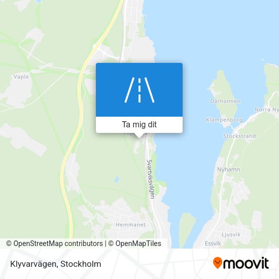 Klyvarvägen karta